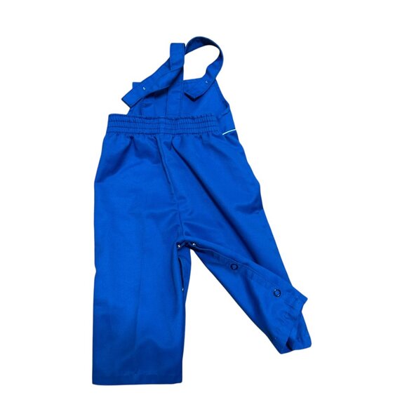 Vintage Baby Boy Blue Overall Bib Pants Size 12 months Nautical Vibe - Picture 3 of 5